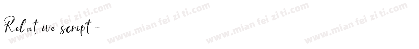 Relative script字体转换